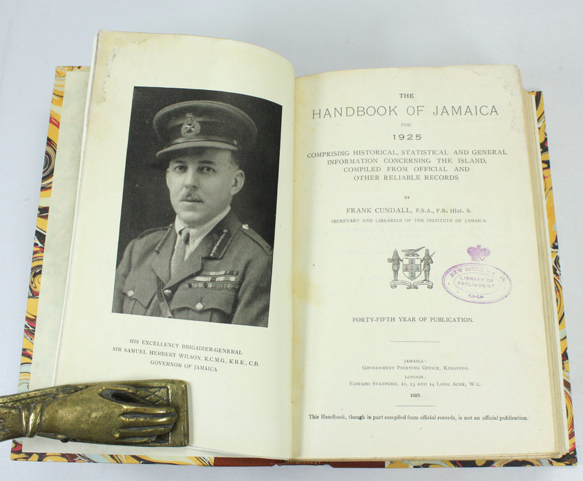 The Handbook for Jamaica for 1925, Frank Cundall