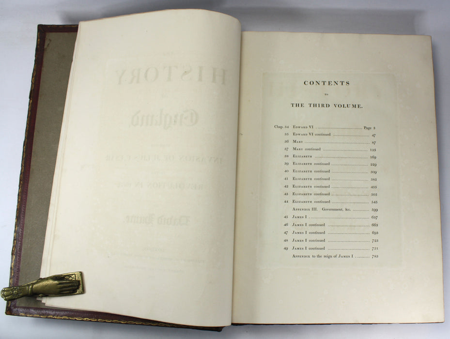 The History of England, by David Hume; A Large Folio Volume, 1806