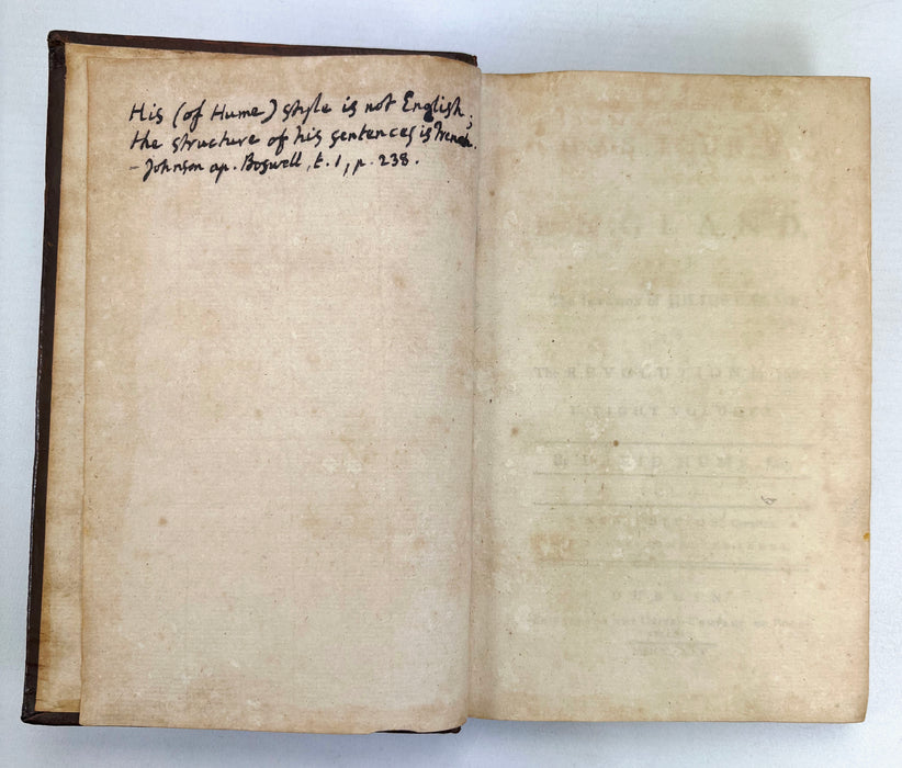 The History of England, from The Invasion of Julius Caesar to The Revolution in 1688, in Eight Volumes, by David Hume, Dublin, 1775