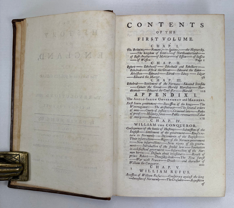 The History of England, from The Invasion of Julius Caesar to The Revolution in 1688, in Eight Volumes, by David Hume, Dublin, 1775