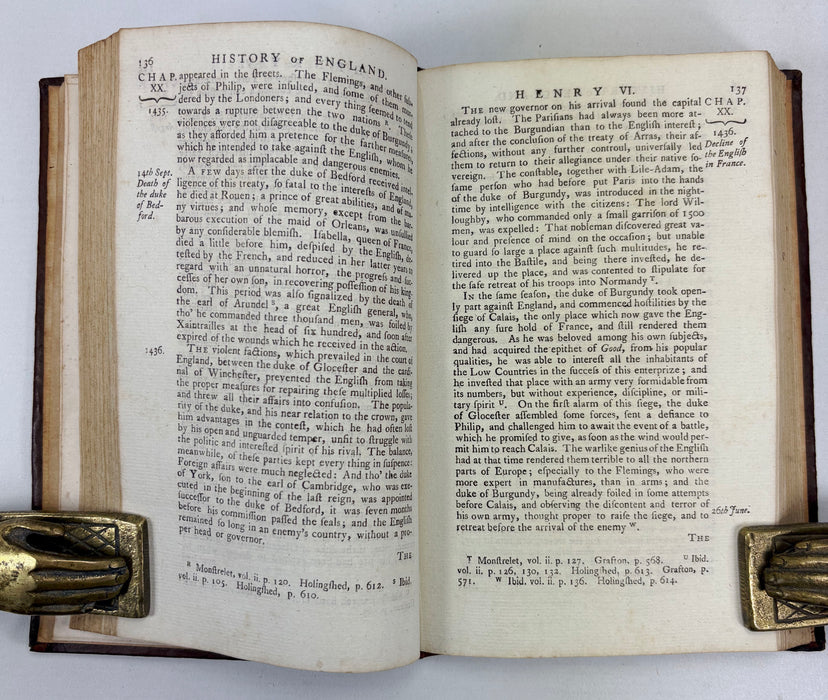 The History of England, from The Invasion of Julius Caesar to The Revolution in 1688, in Eight Volumes, by David Hume, Dublin, 1775