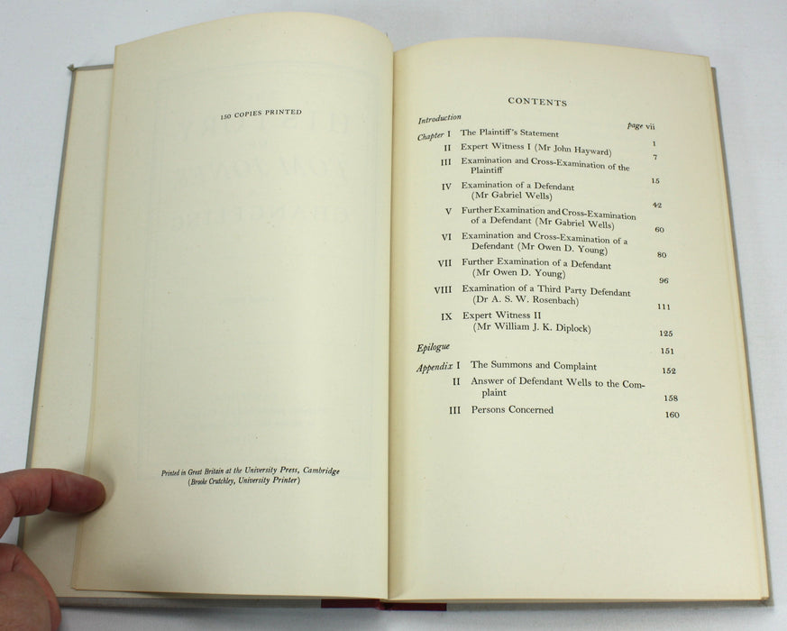 The History of Tom Jones, A Changeling, Lord Rothschild, 1951 Presentation copy to William St Clair