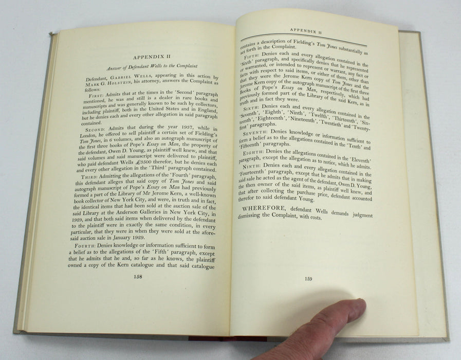 The History of Tom Jones, A Changeling, Lord Rothschild, 1951 Presentation copy to William St Clair