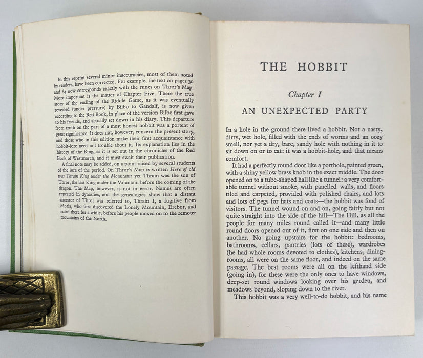 The Hobbit, or There and Back Again, J.R.R. Tolkien, Second edition, Thirteenth impression, 1961