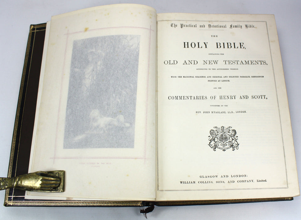 The Holy Bible, Containing The Old and New Testaments, and the Commentaries of Henry and Scott, Rev. John McFarlane, c. 1880