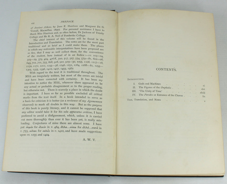 The Ion of Euripides, with a Translation into English Verse, A.W. Verrall, 1890