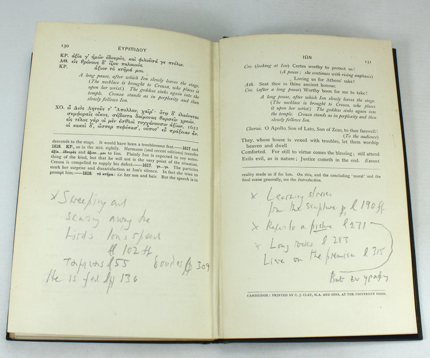 The Ion of Euripides, with a Translation into English Verse, A.W. Verrall, 1890