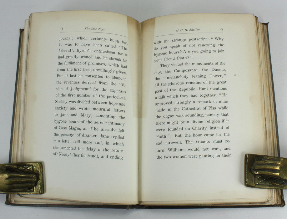 The Last Days of Percy Bysshe Shelley; New Details from Unpublished Documents, by Dr. Guido Biagi, 1898