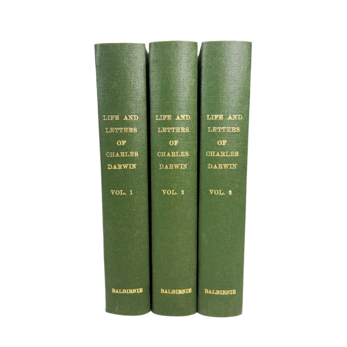 The Life and Letters of Charles Darwin, 1887, 3 Volume Set; First edition - Fifth Thousand Revised.