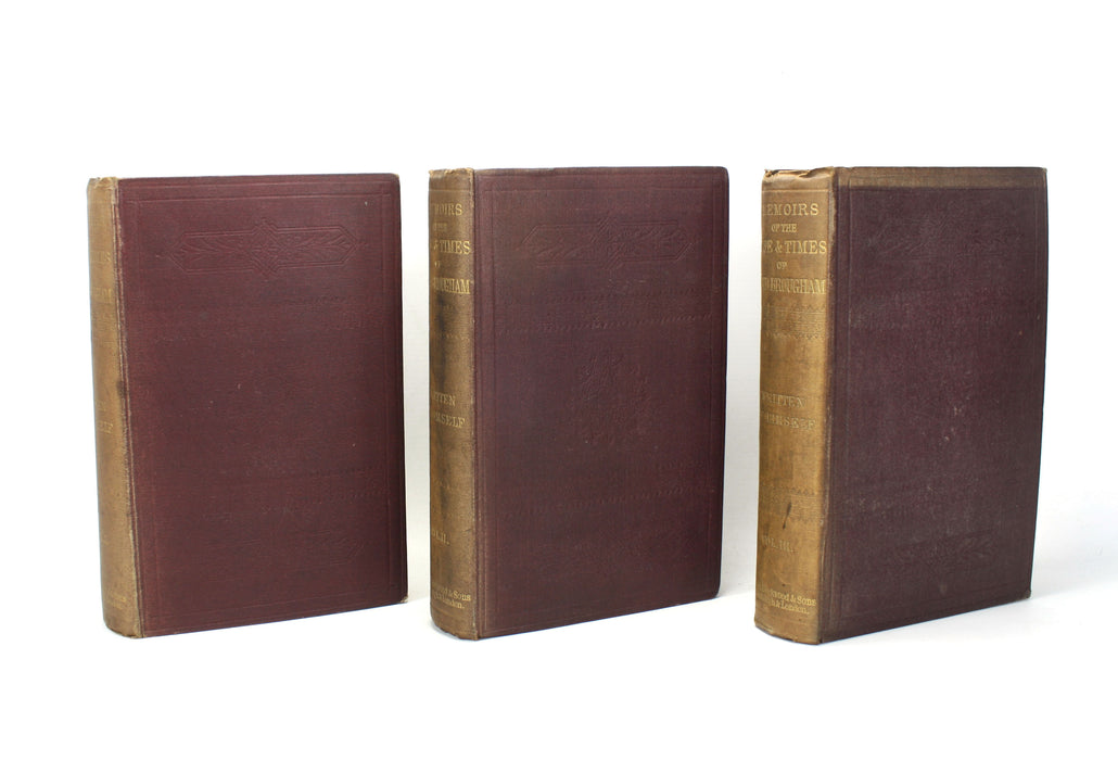 The Life and Times of Henry Lord Brougham, 3 Vols 1871, With Autograph Letter Signed