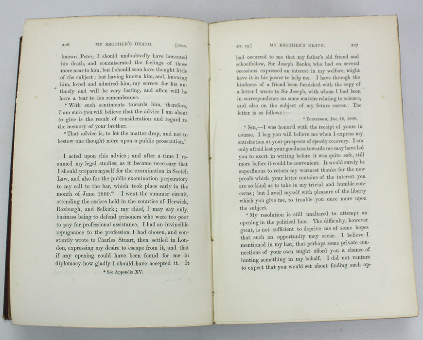 The Life and Times of Henry Lord Brougham, 3 Vols 1871, With Autograph Letter Signed