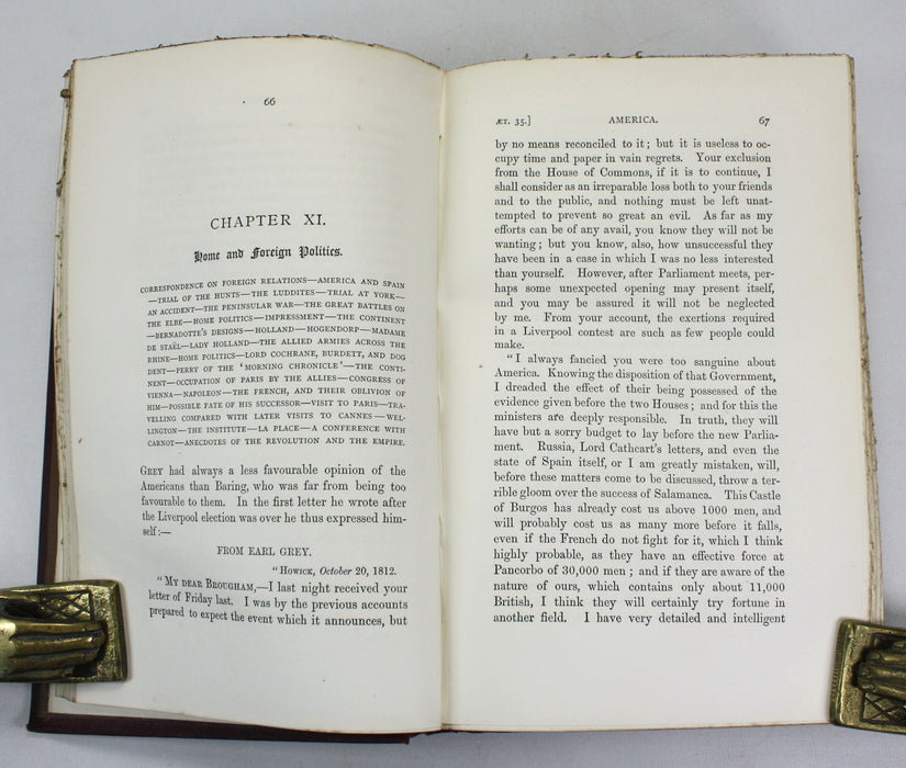The Life and Times of Henry Lord Brougham, 3 Vols 1871, With Autograph Letter Signed