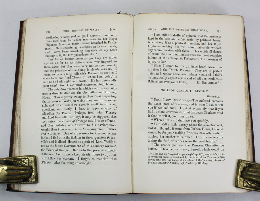 The Life and Times of Henry Lord Brougham, 3 Vols 1871, With Autograph Letter Signed