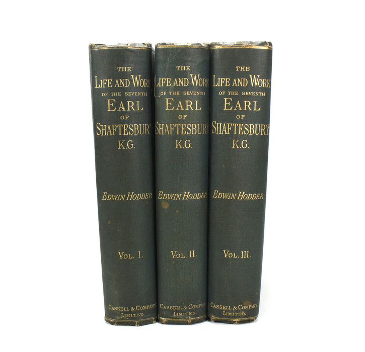 The Life and Work of the Seventh Earl of Shaftesbury, K.G., Edwin Hodder, 3 Volume set, 1886