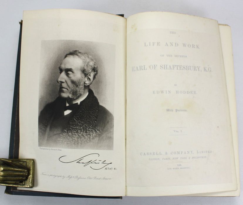 The Life and Work of the Seventh Earl of Shaftesbury, K.G., Edwin Hodder, 3 Volume set, 1886