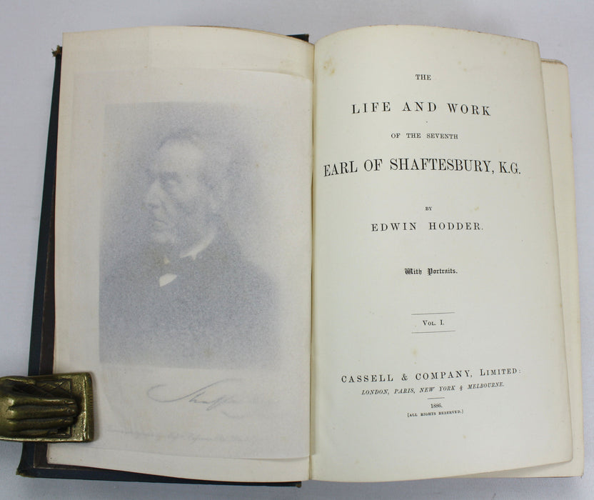 The Life and Work of the Seventh Earl of Shaftesbury, K.G., Edwin Hodder, 3 Volume set, 1886