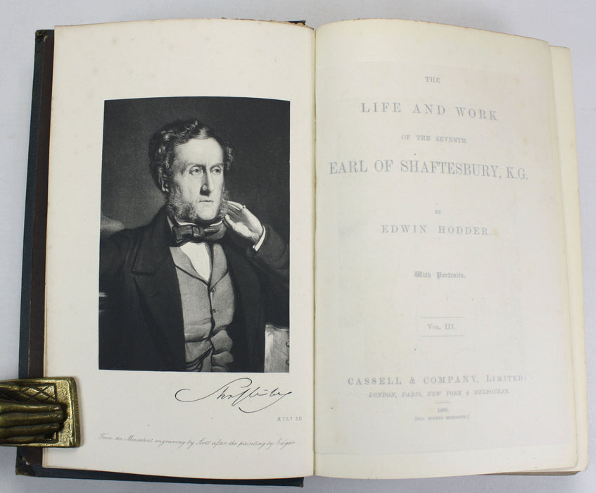 The Life and Work of the Seventh Earl of Shaftesbury, K.G., Edwin Hodder, 3 Volume set, 1886