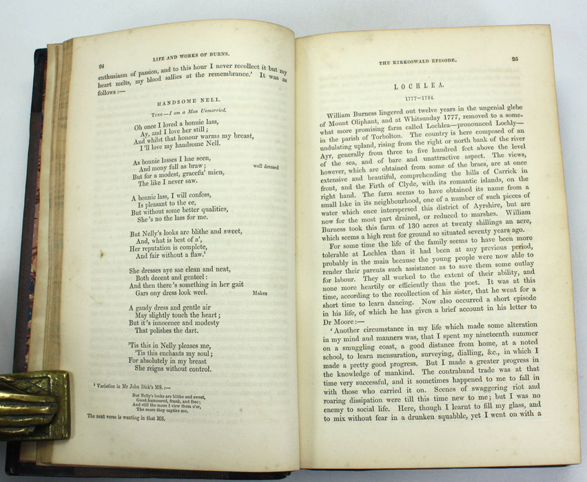 The Life and Works of Robert Burns, Robert Chambers, 1856, 2 Vols bound as one.