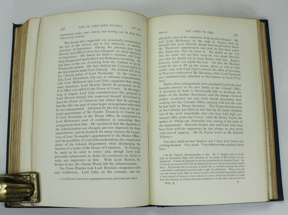 The Life of Lord John Russell, Spencer Walpole, 1889. From the Library of Winston Churchill & Randolph S. Churchill