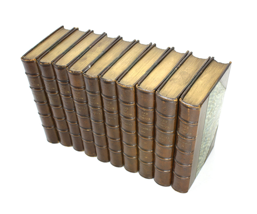 The Life of Samuel Johnson, LL.D., Including A Journal of His Tour to the Hebrides, James Boswell, 1835, 10 Volume Set complete