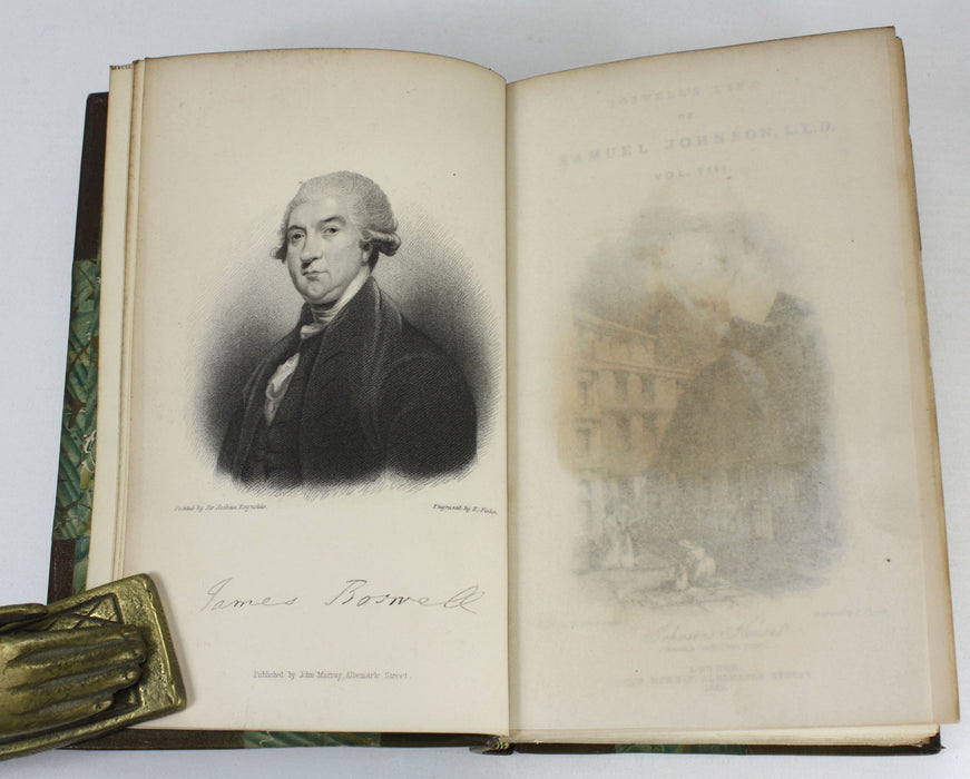The Life of Samuel Johnson, LL.D., Including A Journal of His Tour to the Hebrides, James Boswell, 1835, 10 Volume Set complete