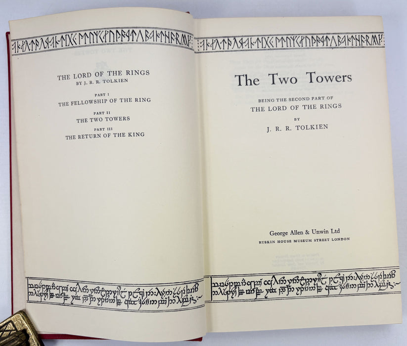 The Lord of The Rings, J.R.R. Tolkien; 1st edition set; 5th, 4th & 3rd impressions, 1956-1957