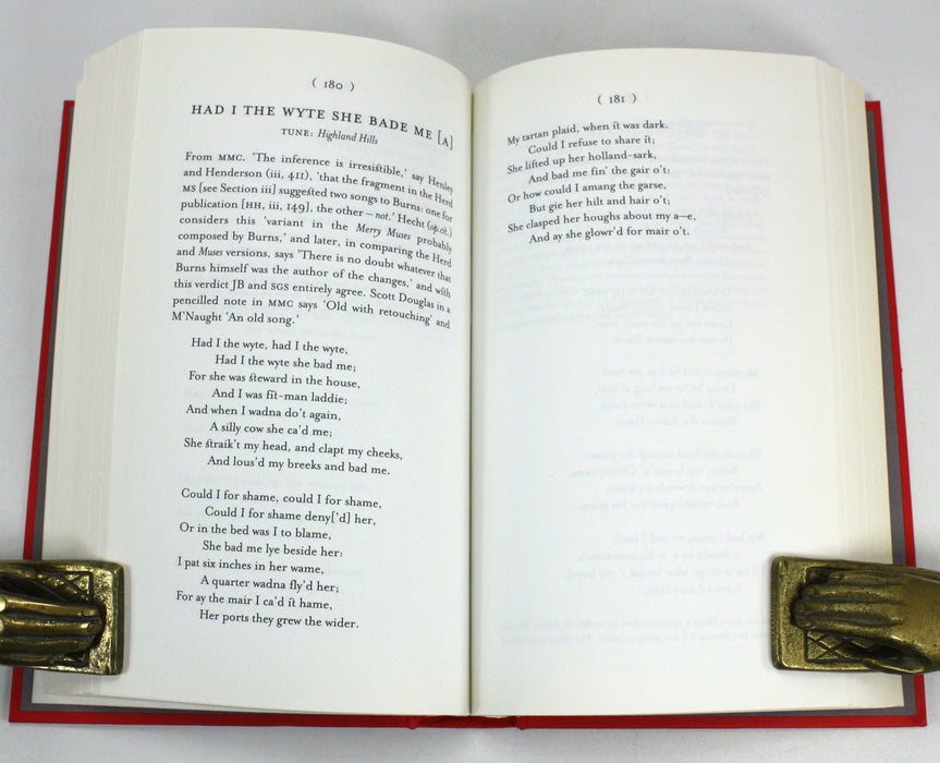 The Merry Muses of Caledonia, by Robert Burns. Edited by James Barke, Sydney Goodsir Smith & Contributions by J. DeLancey Ferguson, Valentina Bold & Bob Dewar, 2009 Luath Press edition