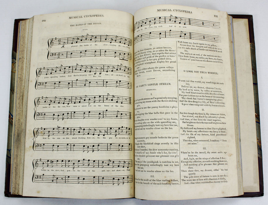 The Musical Cyclopedia, Being A Collection of English, Scottish, and Irish Songs; with Appropriate Music, James Wilson, 1834. With unique hand-drawn restoration.