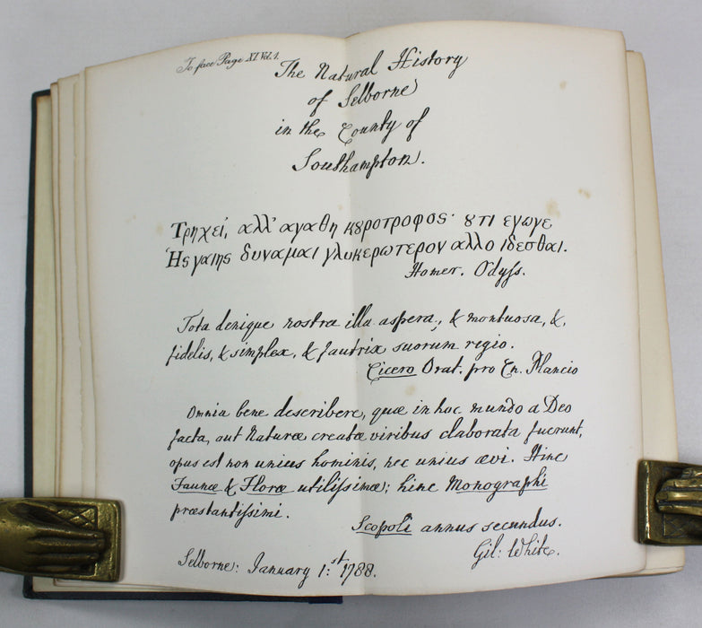 The Natural History and Antiquities of Selborne in the County of Southampton, Gilbert White, Edited by Thomas Bell, John Van Voorst, 1877, 2 Vol Set