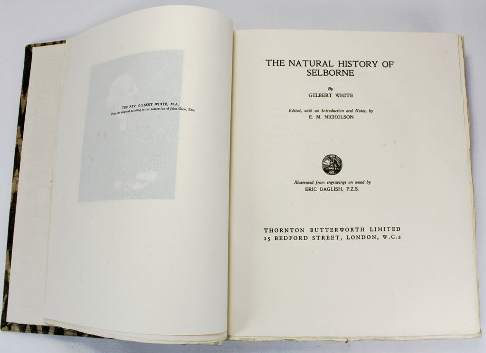 The Natural History of Selborne, Gilbert White, Illustrated by Eric Dalglish, Thornton Butterworth, numbered limited edition with extra signed plate, 1929