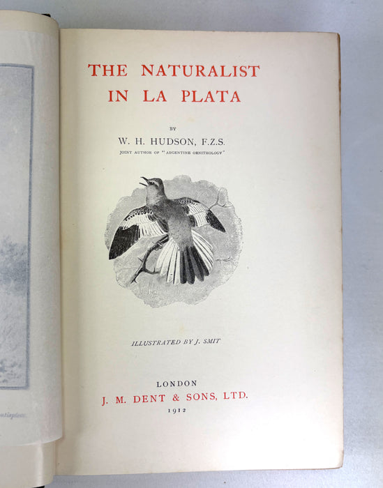 The Naturalist in La Plata, W. H. Hudson, 1912