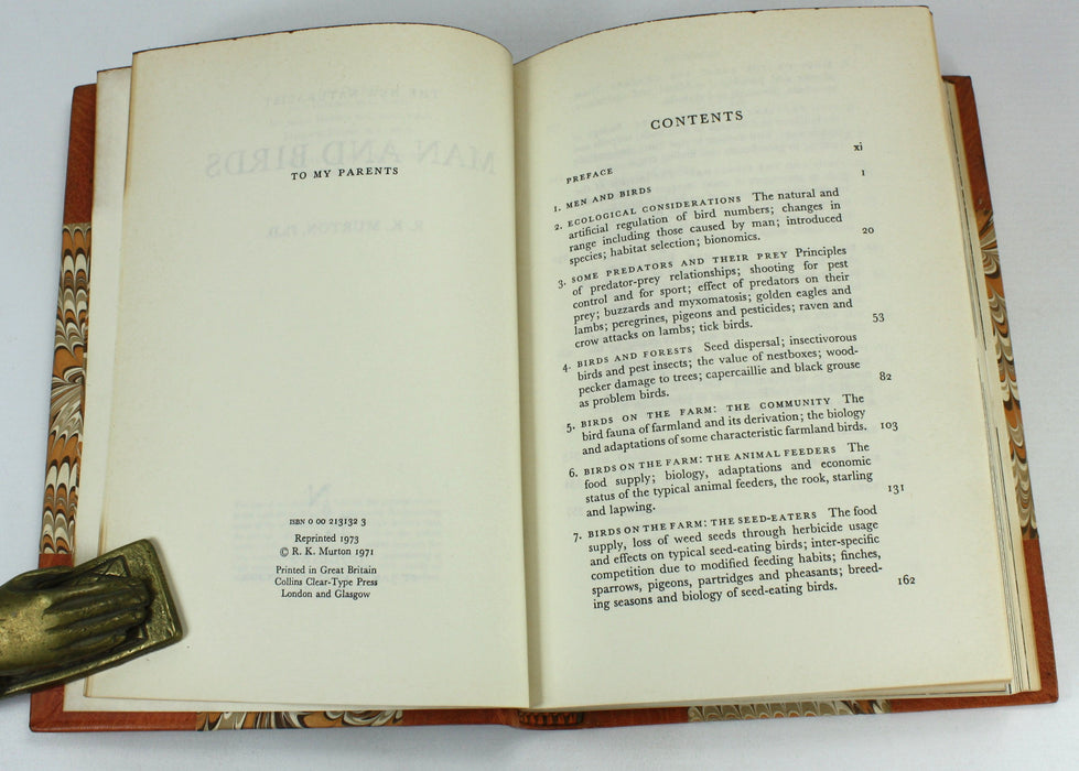 The New Naturalist; Man and Birds, R.K. Murton, 1973