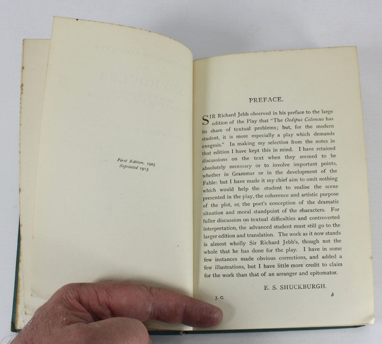 The Oedipus Coloneus of Sophocles, E.S. Shuckburgh, 1913