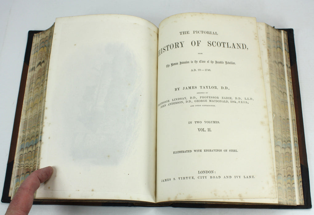 The Pictorial History of Scotland, A.D. 79 - 1746, James Taylor, 3 book complete set
