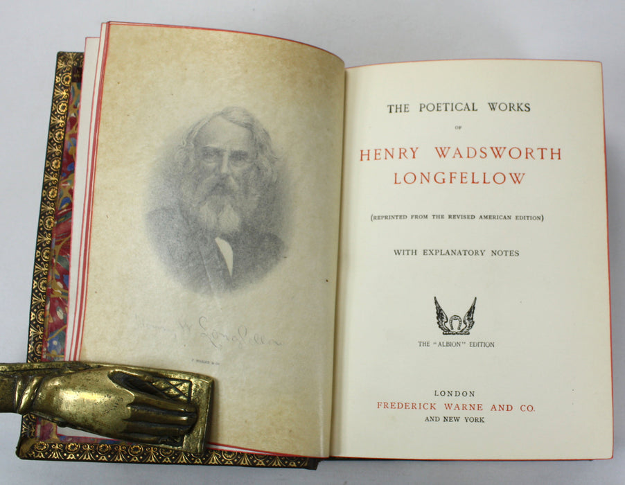 The Poetical Works of Henry Wadsworth Longfellow, The Albion Edition, Frederick Warne and Co, c. 1895