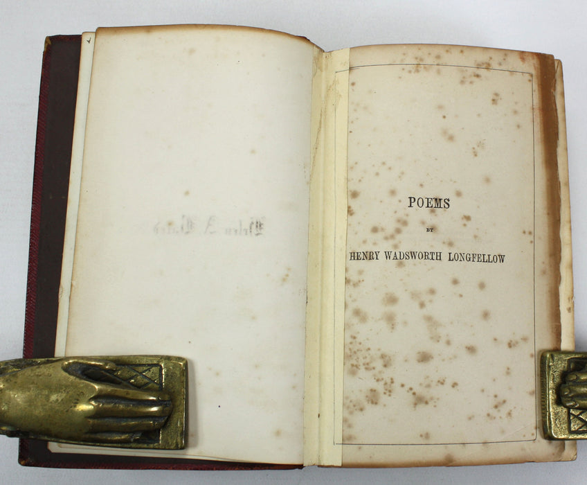 The Poetical Works of Henry Wadsworth Longfellow, William P. Nimmo edition, c. 1860, With inset Ivorine cover panel