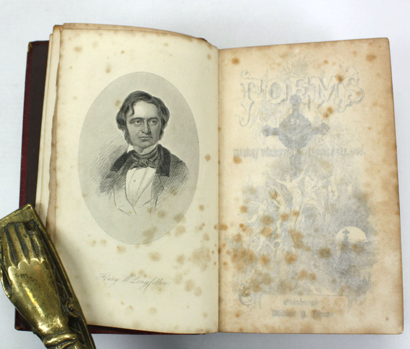 The Poetical Works of Henry Wadsworth Longfellow, William P. Nimmo edition, c. 1860, With inset Ivorine cover panel