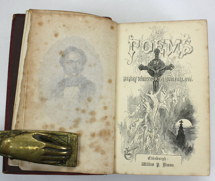 The Poetical Works of Henry Wadsworth Longfellow, William P. Nimmo edition, c. 1860, With inset Ivorine cover panel