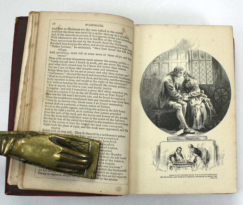 The Poetical Works of Henry Wadsworth Longfellow, William P. Nimmo edition, c. 1860, With inset Ivorine cover panel