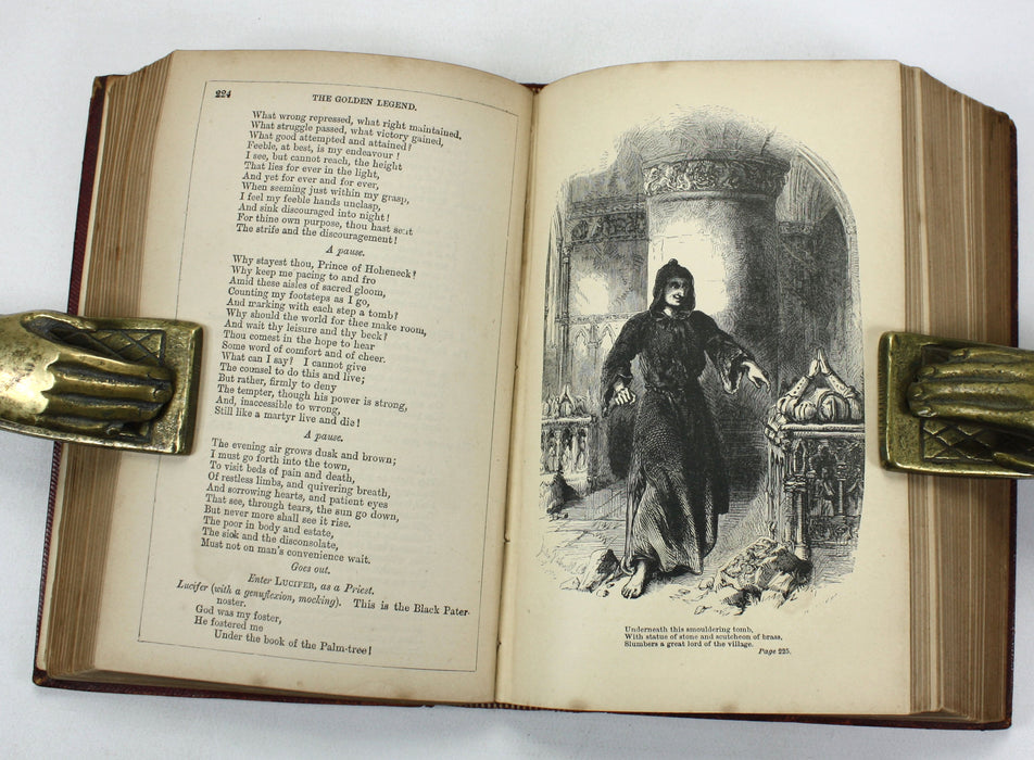 The Poetical Works of Henry Wadsworth Longfellow, William P. Nimmo edition, c. 1860, With inset Ivorine cover panel