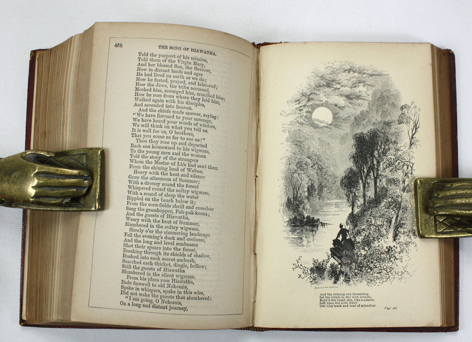 The Poetical Works of Henry Wadsworth Longfellow, William P. Nimmo edition, c. 1860, With inset Ivorine cover panel