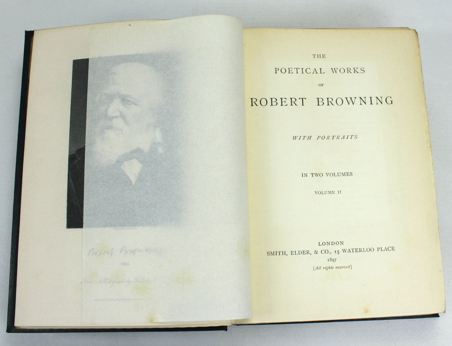 The Poetical Works of Robert Browning, In Two Volumes, Smith, Elder, & Co., 1897