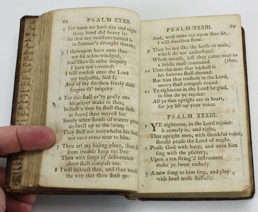 The Psalms of David, According to the Version Approved by the Church of Scotland, Glasgow, 1797