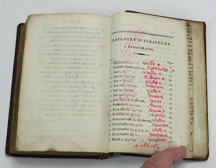 The Psalms of David, According to the Version Approved by the Church of Scotland, Glasgow, 1797