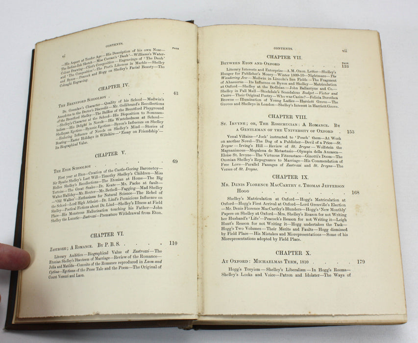 The Real Shelley; New Views on the Poet's Life, John Cordy Jeaffreson, 2 Vols, 1885