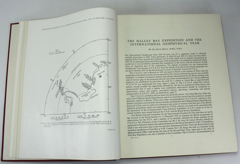 The Royal Society Geophysical Year Antarctic Expedition; Halley Bay, Coats Land, Falkland Island Dependencies, 1955-59, 4 Vols Complete