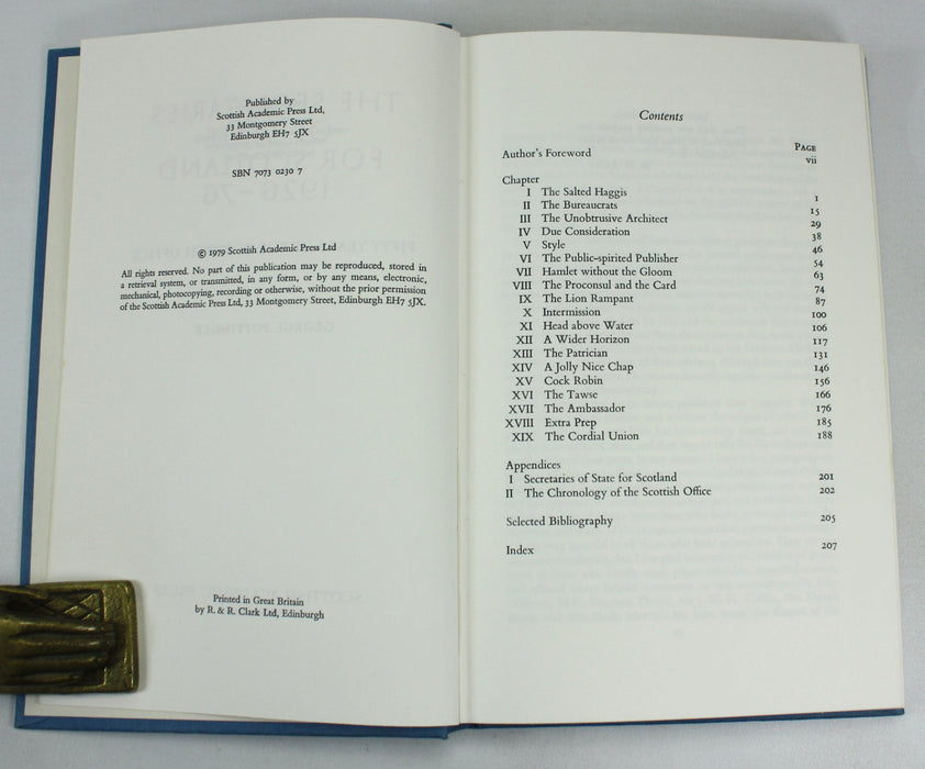 The Secretaries of State for Scotland 1926-76; Fifty Years of the Scottish Office, George Pottinger, 1979