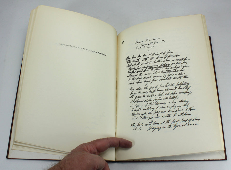 The Shelley Notebook in the Harvard College Library, George Edward Woodberry, 1929 (1978 facsimile Reprint)