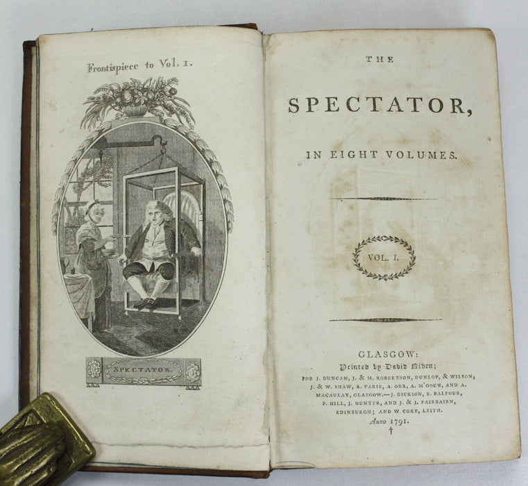 The Spectator, In Eight Volumes, 1791, David Niven, Glasgow
