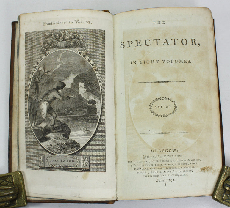 The Spectator, In Eight Volumes, 1791, David Niven, Glasgow